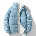 Winter corduroy reversible fleece-lined jacket