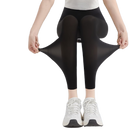 Ultra-thin ice silk shark pants women's summer wear stretch plus size air conditioning pants naked yoga bottoming pants