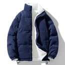 Winter corduroy reversible fleece-lined jacket