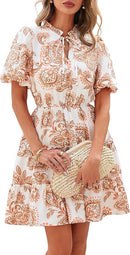 Women's V-neck knee-length dress