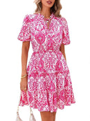 Women's V-neck knee-length dress