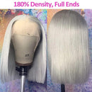 Gray bob haircut with lace wig