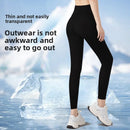 Ultra-thin ice silk shark pants women's summer wear stretch plus size air conditioning pants naked yoga bottoming pants