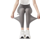 Ultra-thin ice silk shark pants women's summer wear stretch plus size air conditioning pants naked yoga bottoming pants