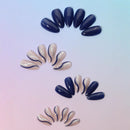 Blue French Nail Patches 24 Pieces